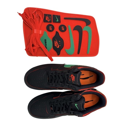 Nike Air Force 1/1 SZ 10.5 Black Chile Red‎ Pine Green DD2429-001 Men\'s Sneakers main image 9